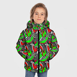 Куртка зимняя для мальчика Разноцветные кеды, цвет: 3D-светло-серый — фото 2