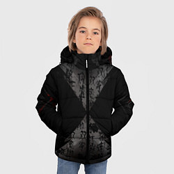 Куртка зимняя для мальчика Японские иероглифы текстуры, цвет: 3D-черный — фото 2