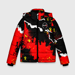 Куртка зимняя для мальчика Mass Effect force, цвет: 3D-красный