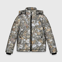 Куртка зимняя для мальчика Путь по гравию, цвет: 3D-светло-серый