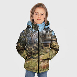 Куртка зимняя для мальчика STALKER танки, цвет: 3D-светло-серый — фото 2