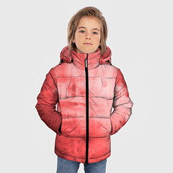Куртка зимняя для мальчика Красный гранж, цвет: 3D-черный — фото 2