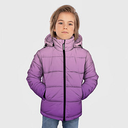 Куртка зимняя для мальчика Нежный розовый и насыщенный малиновый градиент, цвет: 3D-черный — фото 2