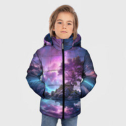 Куртка зимняя для мальчика Волшебный остров, цвет: 3D-черный — фото 2
