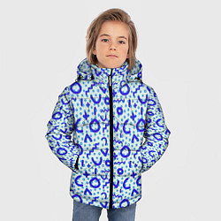 Куртка зимняя для мальчика Синие каракули, цвет: 3D-черный — фото 2