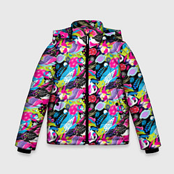 Зимняя куртка для мальчика Цветочный листопад