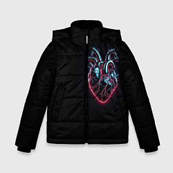 Куртка зимняя для мальчика Киберседце, цвет: 3D-черный