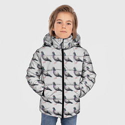 Куртка зимняя для мальчика Голуби воркуют, цвет: 3D-красный — фото 2