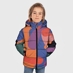 Куртка зимняя для мальчика Цветные кляксы, цвет: 3D-черный — фото 2