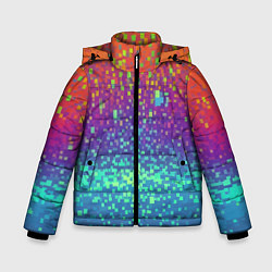 Зимняя куртка для мальчика Разноцветные пиксели