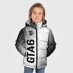 Куртка зимняя для мальчика GTA6 glitch на светлом фоне по-вертикали, цвет: 3D-черный — фото 2