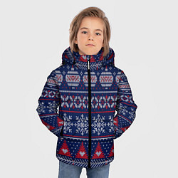 Куртка зимняя для мальчика New Years sweater, цвет: 3D-красный — фото 2