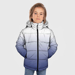 Куртка зимняя для мальчика Туманный градиент бело-синий, цвет: 3D-черный — фото 2