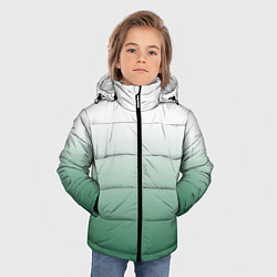 Куртка зимняя для мальчика Туманный градиент бело-зелёный, цвет: 3D-светло-серый — фото 2