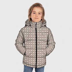 Куртка зимняя для мальчика В клетку стиль 60-х, цвет: 3D-светло-серый — фото 2