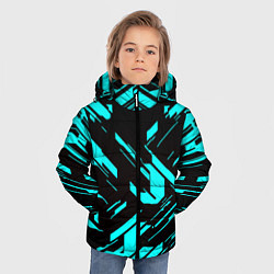 Куртка зимняя для мальчика Айзек стиль неоновый броня, цвет: 3D-черный — фото 2