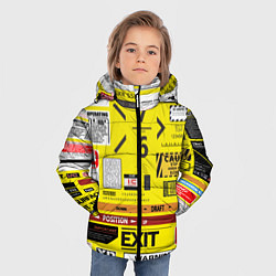 Куртка зимняя для мальчика Предупреждающие знаки, цвет: 3D-черный — фото 2