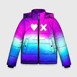 Зимняя куртка для мальчика Love death robots neon gradient serial