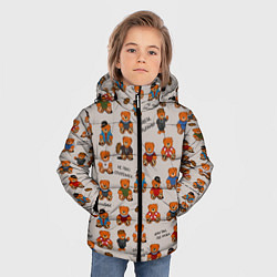 Куртка зимняя для мальчика Персонажи слово пацана - мишки, цвет: 3D-светло-серый — фото 2