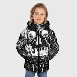 Куртка зимняя для мальчика Череп черного клевера, цвет: 3D-черный — фото 2