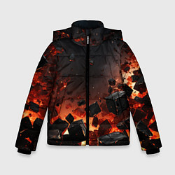 Зимняя куртка для мальчика Взрыв плит и огонь