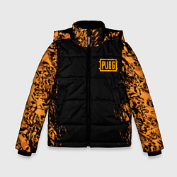 Куртка зимняя для мальчика Pubg ржавый метал стиль, цвет: 3D-черный