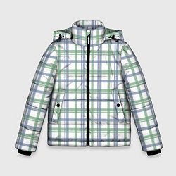 Зимняя куртка для мальчика Сине-зелёный светлый полосатый