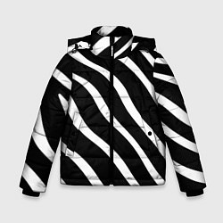 Куртка зимняя для мальчика Зебра полосы, цвет: 3D-светло-серый
