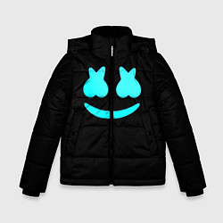 Зимняя куртка для мальчика Маршмеллоу голубое лого