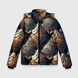 Зимняя куртка для мальчика Деревянные узоры щита