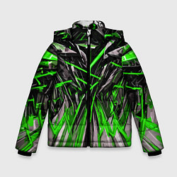 Зимняя куртка для мальчика Череп и зелёные полосы