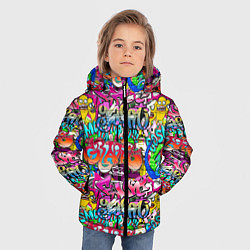Куртка зимняя для мальчика Graffiti funny, цвет: 3D-светло-серый — фото 2