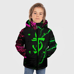 Куртка зимняя для мальчика Doom знак шторм молнии, цвет: 3D-черный — фото 2