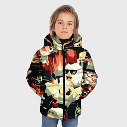 Куртка зимняя для мальчика Чикен Ган заварушка, цвет: 3D-черный — фото 2