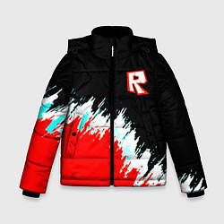 Куртка зимняя для мальчика Roblox краски текстура, цвет: 3D-черный