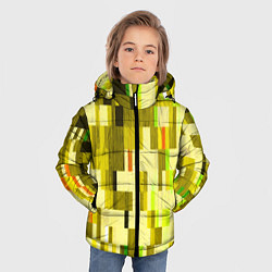 Куртка зимняя для мальчика Жёлтый глитч, цвет: 3D-черный — фото 2