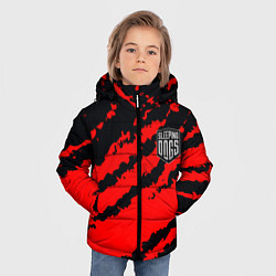 Куртка зимняя для мальчика Sleeping Dogs краски текстура, цвет: 3D-красный — фото 2