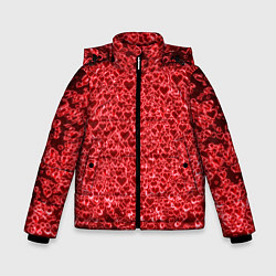 Куртка зимняя для мальчика Светящиеся объемные сердечки, цвет: 3D-светло-серый
