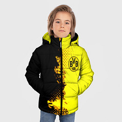 Куртка зимняя для мальчика Borussia fc sport краски, цвет: 3D-светло-серый — фото 2