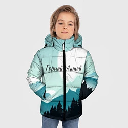 Куртка зимняя для мальчика Горный Алтай пейзаж, цвет: 3D-красный — фото 2