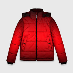 Куртка зимняя для мальчика Градиент чёрно-красно-чёрный, цвет: 3D-красный