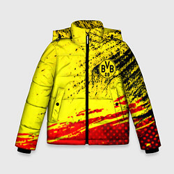 Куртка зимняя для мальчика Borussia color краски спорт, цвет: 3D-красный