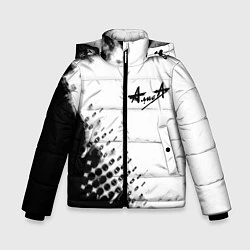 Куртка зимняя для мальчика Алиса краски текстура, цвет: 3D-черный