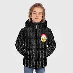 Куртка зимняя для мальчика Осетия Алания герб на спине, цвет: 3D-черный — фото 2