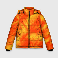 Куртка зимняя для мальчика Солнечный огонь абстракция, цвет: 3D-красный