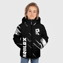 Куртка зимняя для мальчика Roblox текстура краски, цвет: 3D-черный — фото 2