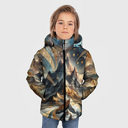 Куртка зимняя для мальчика Золотые горы, цвет: 3D-светло-серый — фото 2
