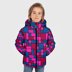 Куртка зимняя для мальчика Геометрические цветные фигуры, цвет: 3D-красный — фото 2