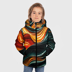 Куртка зимняя для мальчика Вязкая объемная текстура, цвет: 3D-светло-серый — фото 2