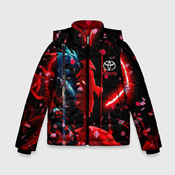 Куртка зимняя для мальчика Toyota затмение, цвет: 3D-черный